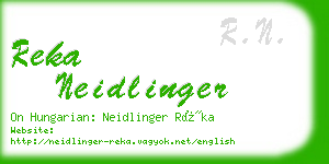 reka neidlinger business card